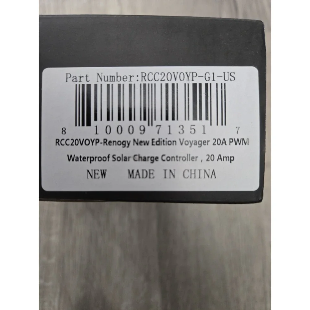 Renogy Voyager 20A 12V/24V PWM Waterproof Solar Charge Controller w/ LCD Display